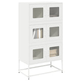 vidaXL Hoge kast 68x39x107 cm staal zwart