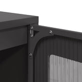 vidaXL Hoge kast 68x39x123 cm staal zwart