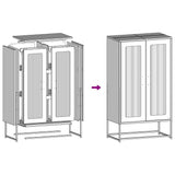 vidaXL Hoge kast 68x39x123 cm staal zwart