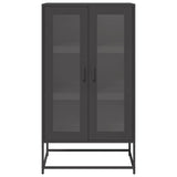 vidaXL Hoge kast 68x39x123 cm staal zwart