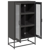 vidaXL Hoge kast 68x39x123 cm staal zwart