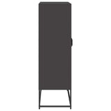 vidaXL Hoge kast 68x39x123 cm staal zwart