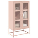 vidaXL Hoge kast 68x39x123 cm staal zwart