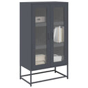 vidaXL Hoge kast 68x39x123 cm staal zwart