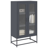 vidaXL Hoge kast 68x39x123 cm staal zwart