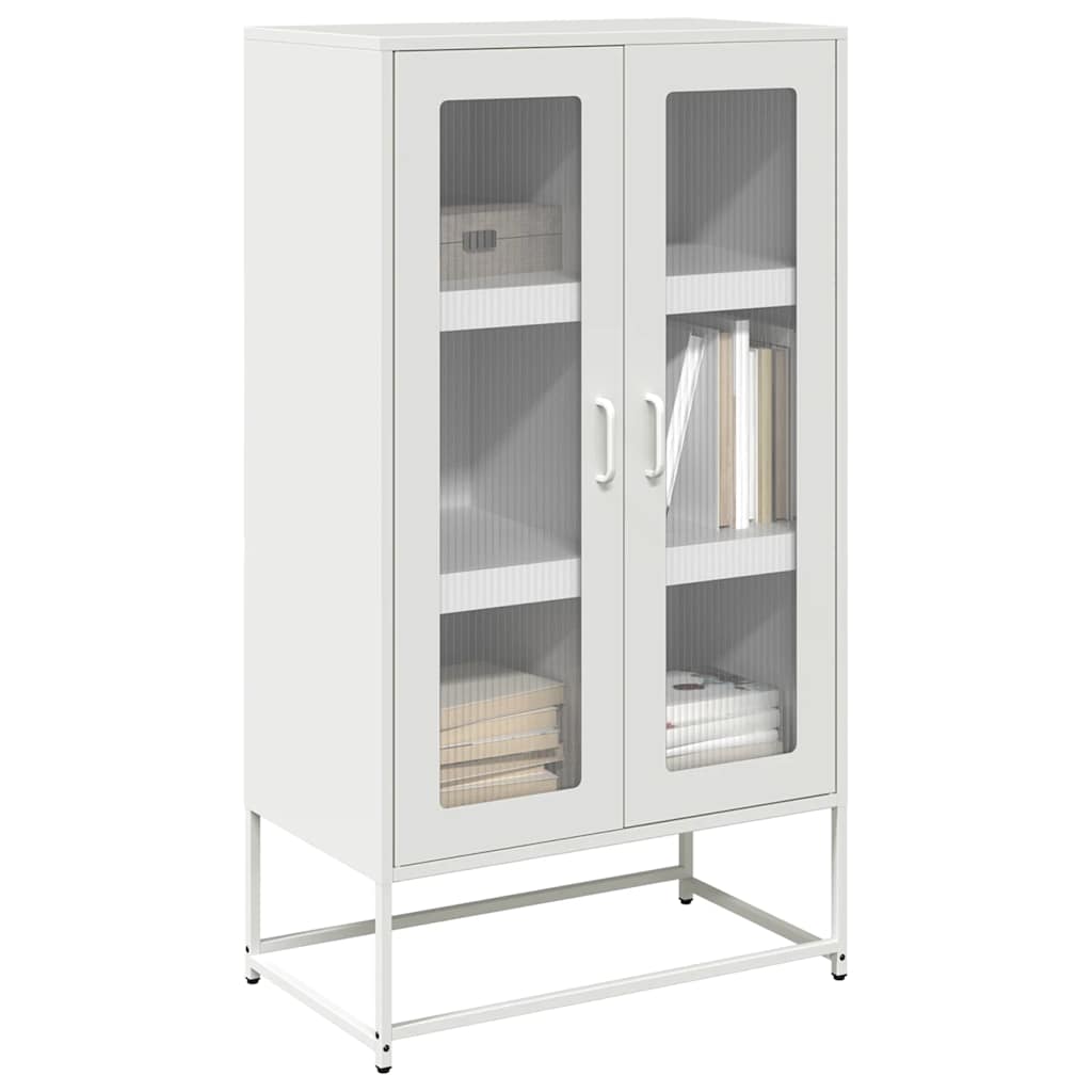 vidaXL Hoge kast 68x39x123 cm staal zwart