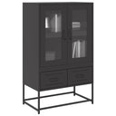 vidaXL Hoge kast 68x39x111,5 cm staal zwart