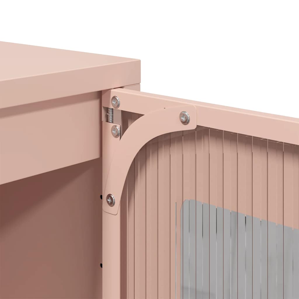 vidaXL Hoge kast 68x39x111,5 cm staal zwart