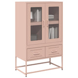vidaXL Hoge kast 68x39x111,5 cm staal zwart