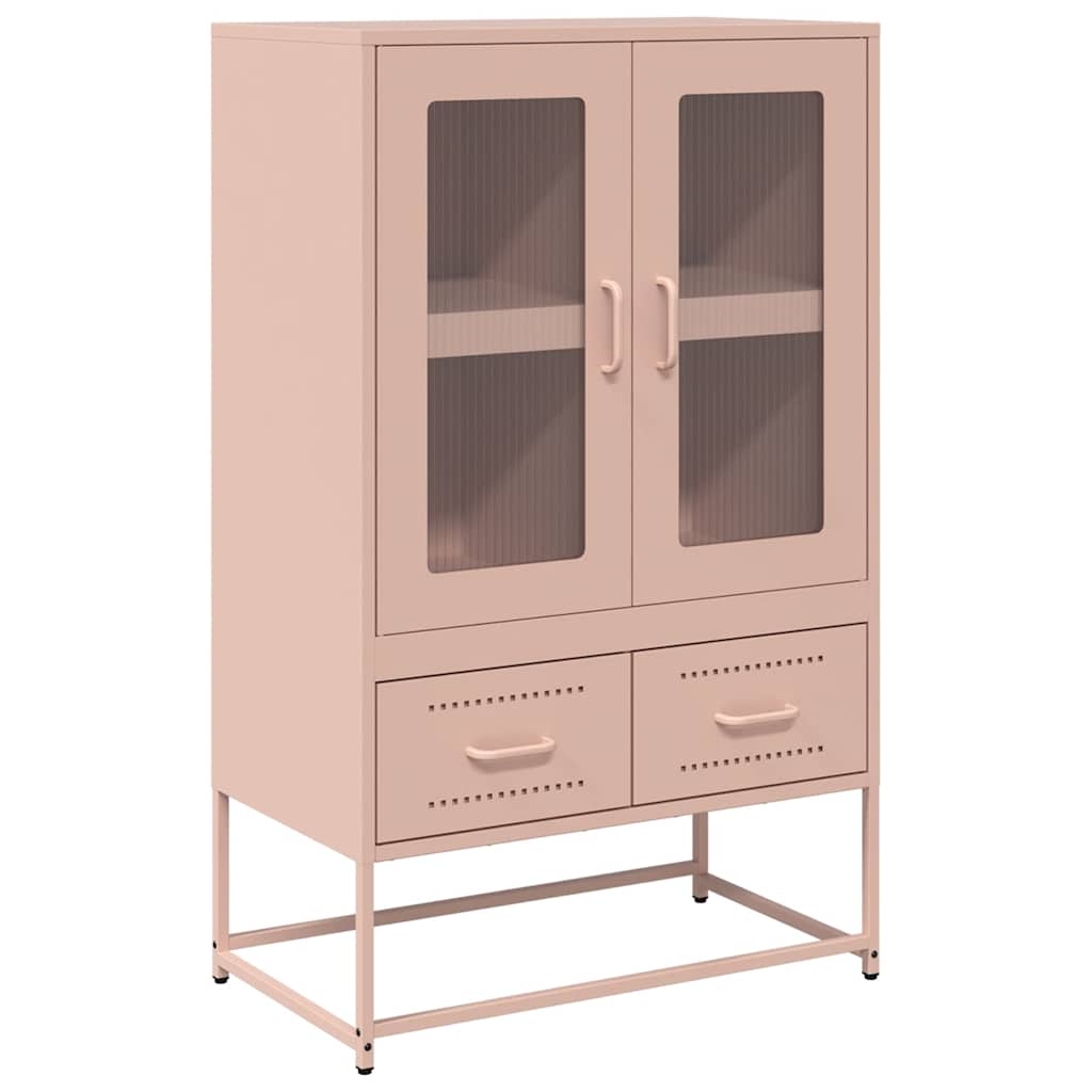 vidaXL Hoge kast 68x39x111,5 cm staal zwart