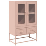 vidaXL Hoge kast 68x39x111,5 cm staal zwart
