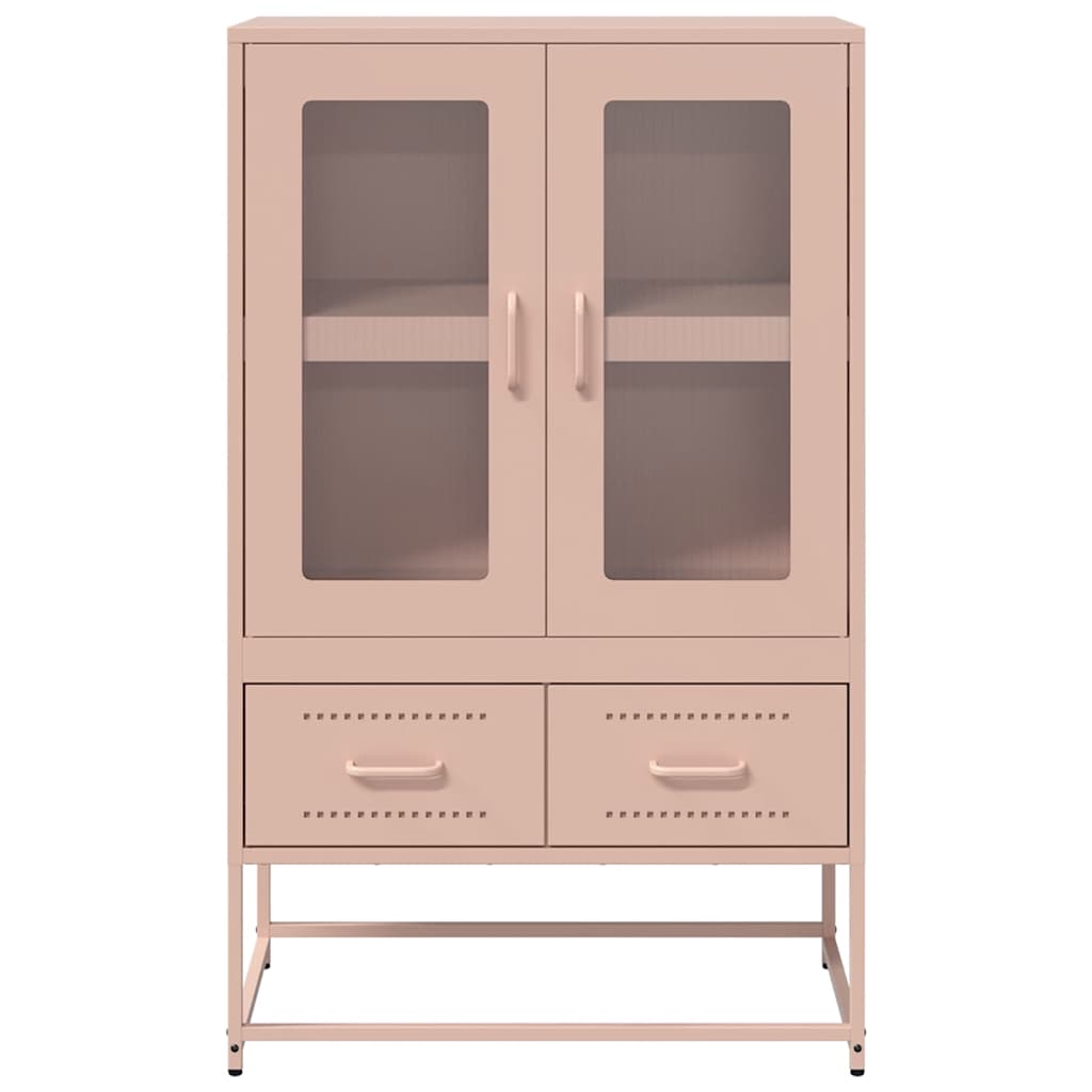 vidaXL Hoge kast 68x39x111,5 cm staal zwart
