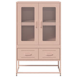vidaXL Hoge kast 68x39x111,5 cm staal zwart