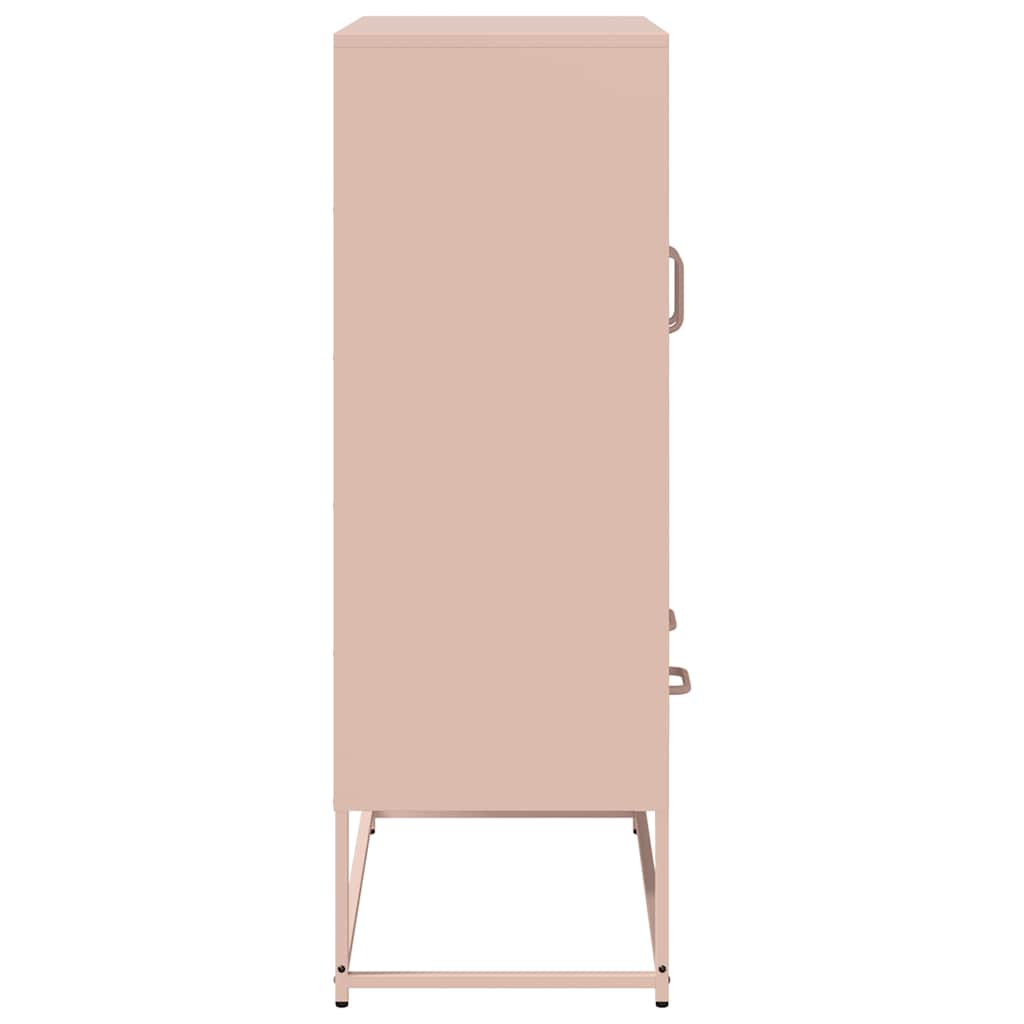 vidaXL Hoge kast 68x39x111,5 cm staal zwart