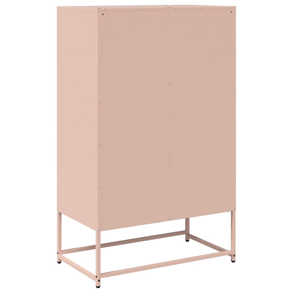 vidaXL Hoge kast 68x39x111,5 cm staal zwart