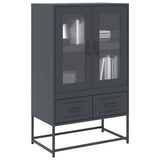 vidaXL Hoge kast 68x39x111,5 cm staal zwart