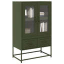 vidaXL Hoge kast 68x39x111,5 cm staal zwart