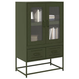 vidaXL Hoge kast 68x39x111,5 cm staal zwart
