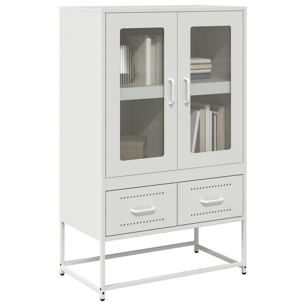 vidaXL Hoge kast 68x39x111,5 cm staal zwart