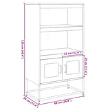 vidaXL Hoge kast 68x39x123 cm staal zwart