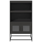 vidaXL Hoge kast 68x39x123 cm staal zwart