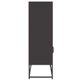 vidaXL Hoge kast 68x39x123 cm staal zwart