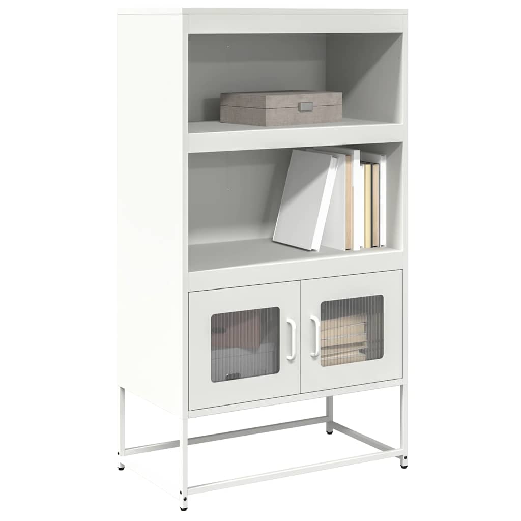vidaXL Hoge kast 68x39x123 cm staal zwart