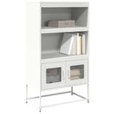 vidaXL Hoge kast 68x39x123 cm staal zwart