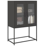vidaXL High Cabinet 68x39x107 cm Steel Black