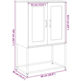 vidaXL High Cabinet 68x39x107 cm Steel Black