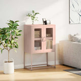 vidaXL High Cabinet 68x39x107 cm Steel Black