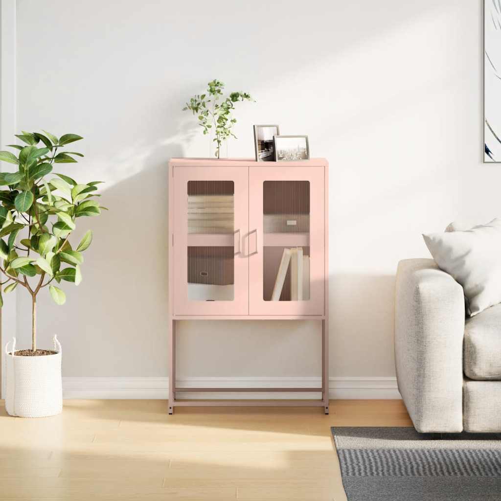 vidaXL High Cabinet 68x39x107 cm Steel Black