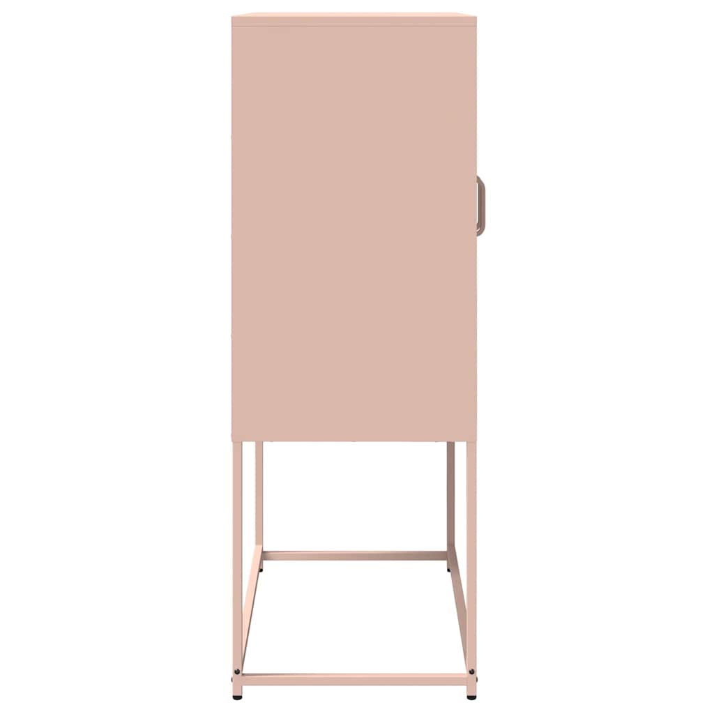 vidaXL High Cabinet 68x39x107 cm Steel Black