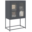vidaXL High Cabinet 68x39x107 cm Steel Black