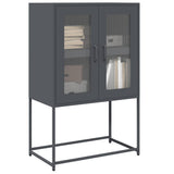 vidaXL High Cabinet 68x39x107 cm Steel Black