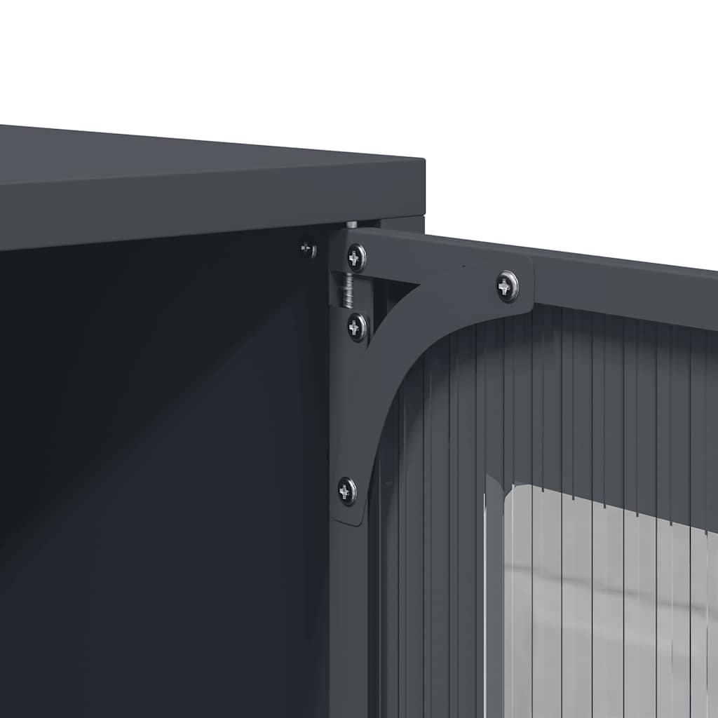 vidaXL TV cabinet 100.5x39x60.5 cm steel black