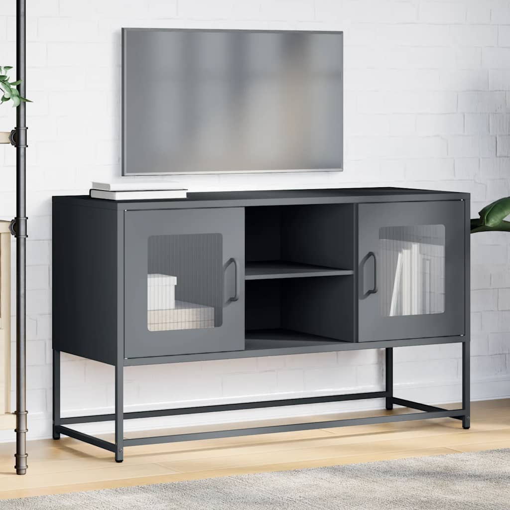 vidaXL TV cabinet 100.5x39x60.5 cm steel black