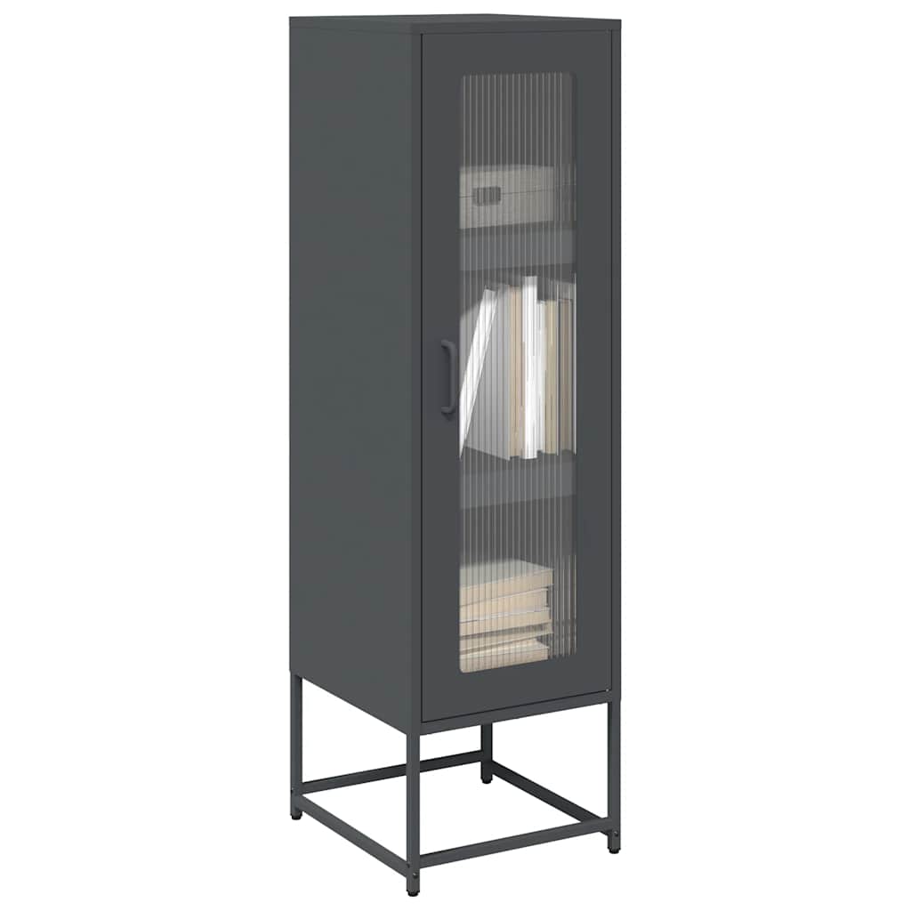 vidaXL Hoge kast 36x39x123 cm koudgewalst staal antracietkleurig