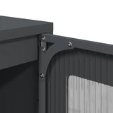 vidaXL Hoge kast 36x39x123 cm koudgewalst staal antracietkleurig