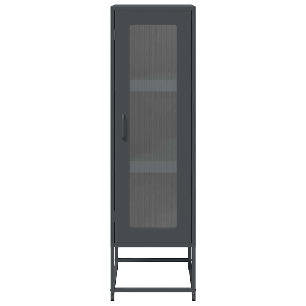 vidaXL Hoge kast 36x39x123 cm koudgewalst staal antracietkleurig
