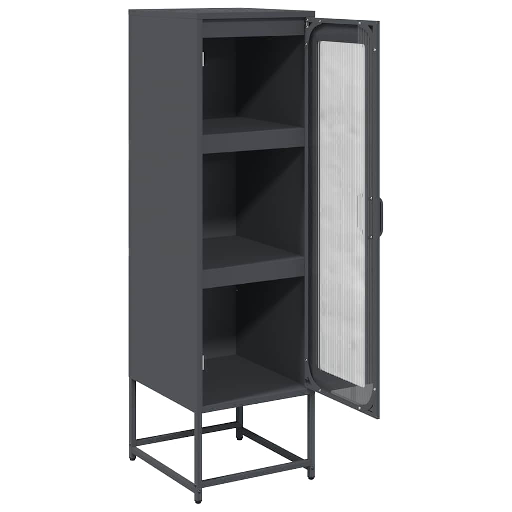 vidaXL Hoge kast 36x39x123 cm koudgewalst staal antracietkleurig