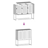 vidaXL Dressoir 100,5x39x107 cm koudgewalst staal zwart