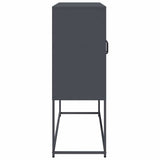 vidaXL Dressoir 100,5x39x107 cm koudgewalst staal zwart