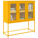vidaXL Dressoir 100,5x39x107 cm koudgewalst staal zwart