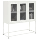 vidaXL Dressoir 100,5x39x107 cm koudgewalst staal zwart