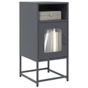 vidaXL Nightstand 36x39x78 cm cold-rolled steel black