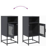 vidaXL Nightstand 36x39x78 cm cold-rolled steel black