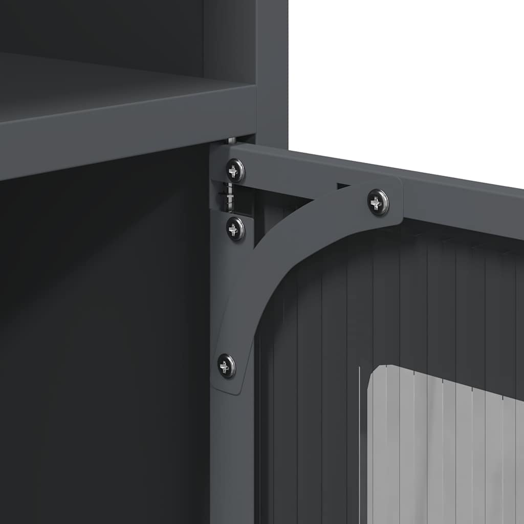 vidaXL Nightstand 36x39x78 cm cold-rolled steel black
