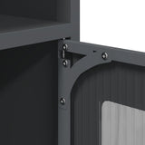 vidaXL Nightstand 36x39x78 cm cold-rolled steel black