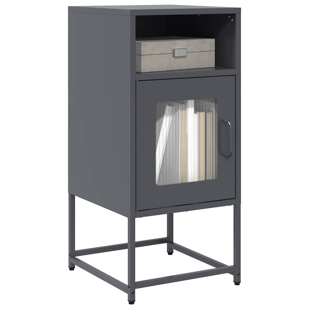 vidaXL Nightstand 36x39x78 cm cold-rolled steel black